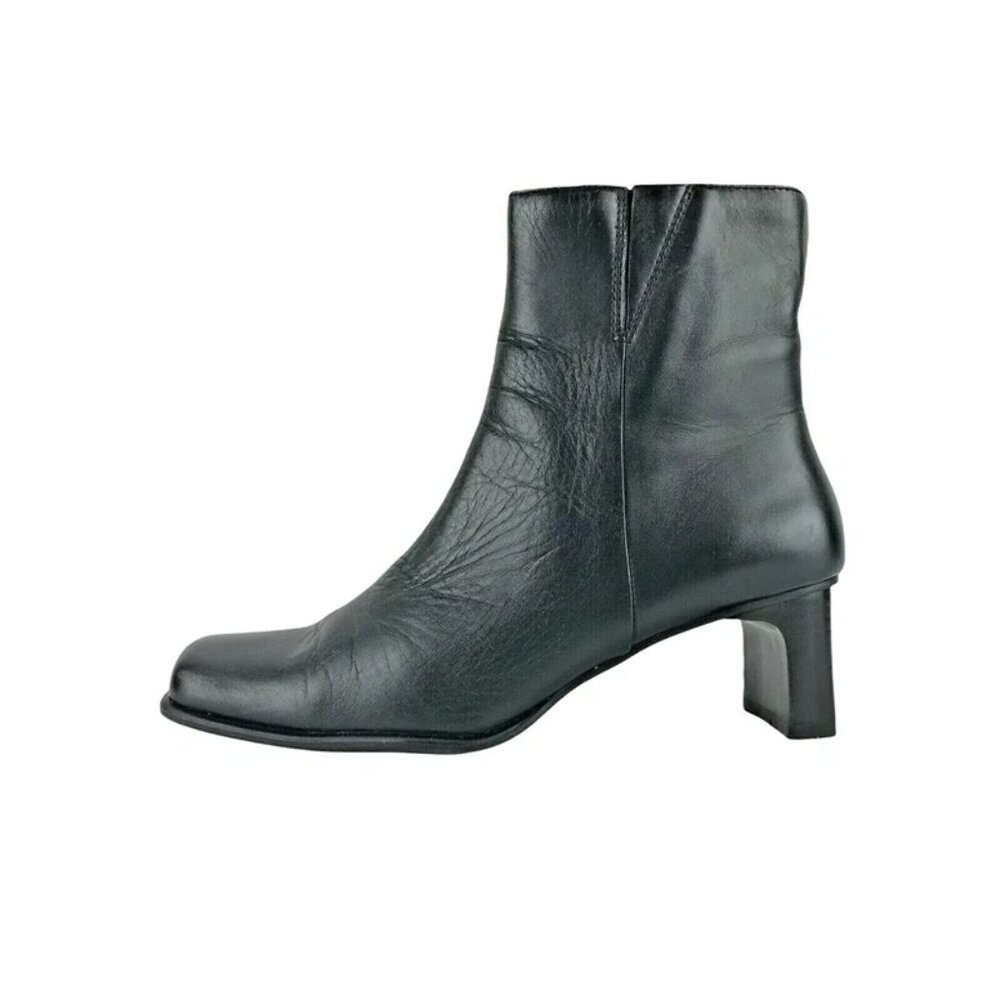 Croft & Barrow Womens Black Side Zipper Block Heel Ankle Bootie Size US 6.5 M - Picture 2 of 9